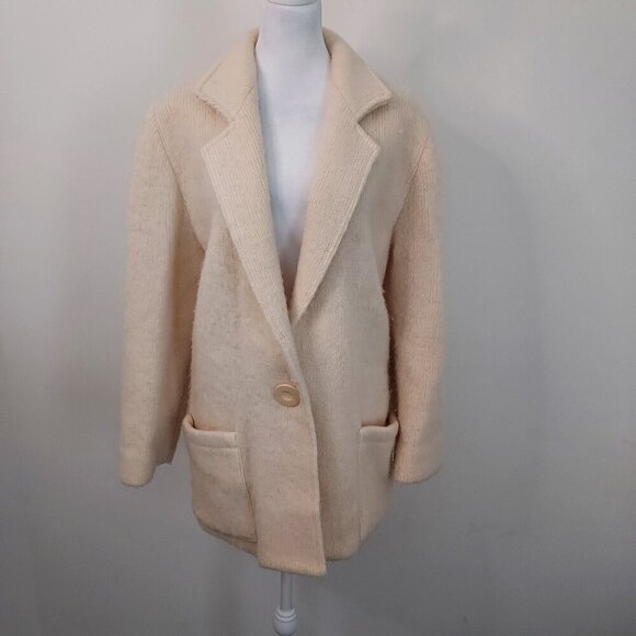 Hilda Ltd Vintage 100% Wool Icelandic Single Button Coat Size Large - Picture 1 of 11